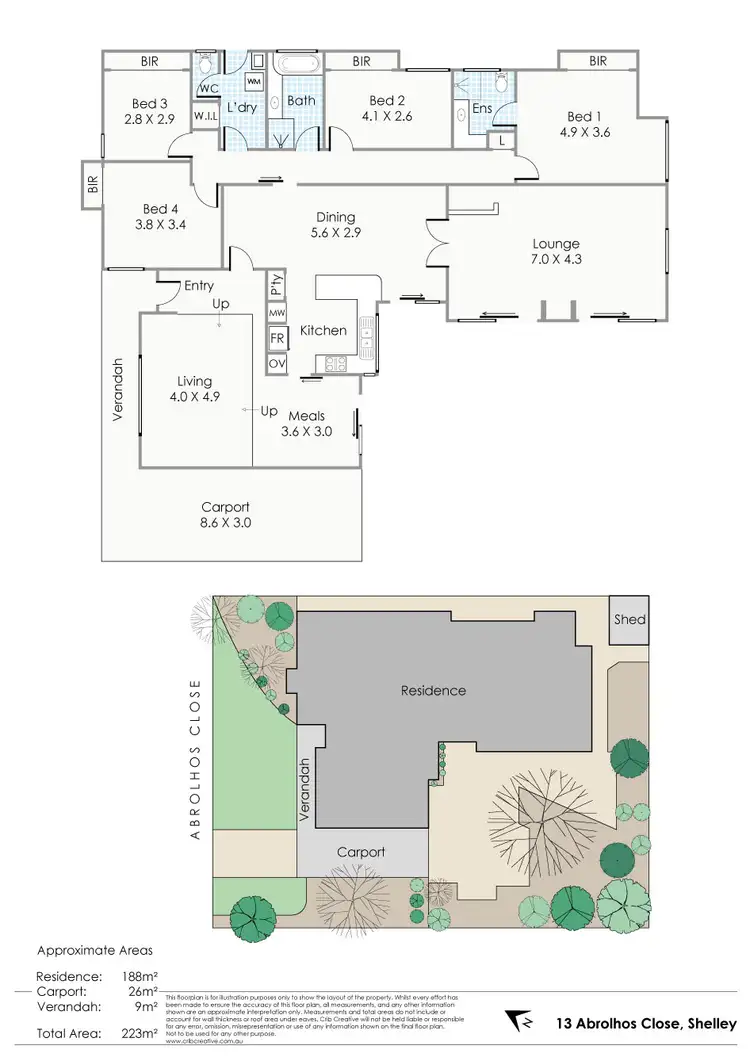 Floorplan of Homely house listing, 13 Abrolhos Close, Shelley WA 6148