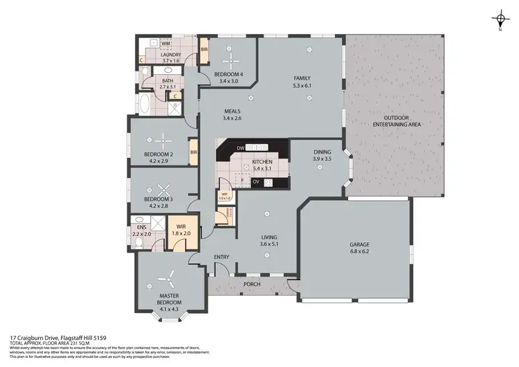 Floorplan of Homely house listing, 17 Craigburn Drive, Flagstaff Hill SA 5159