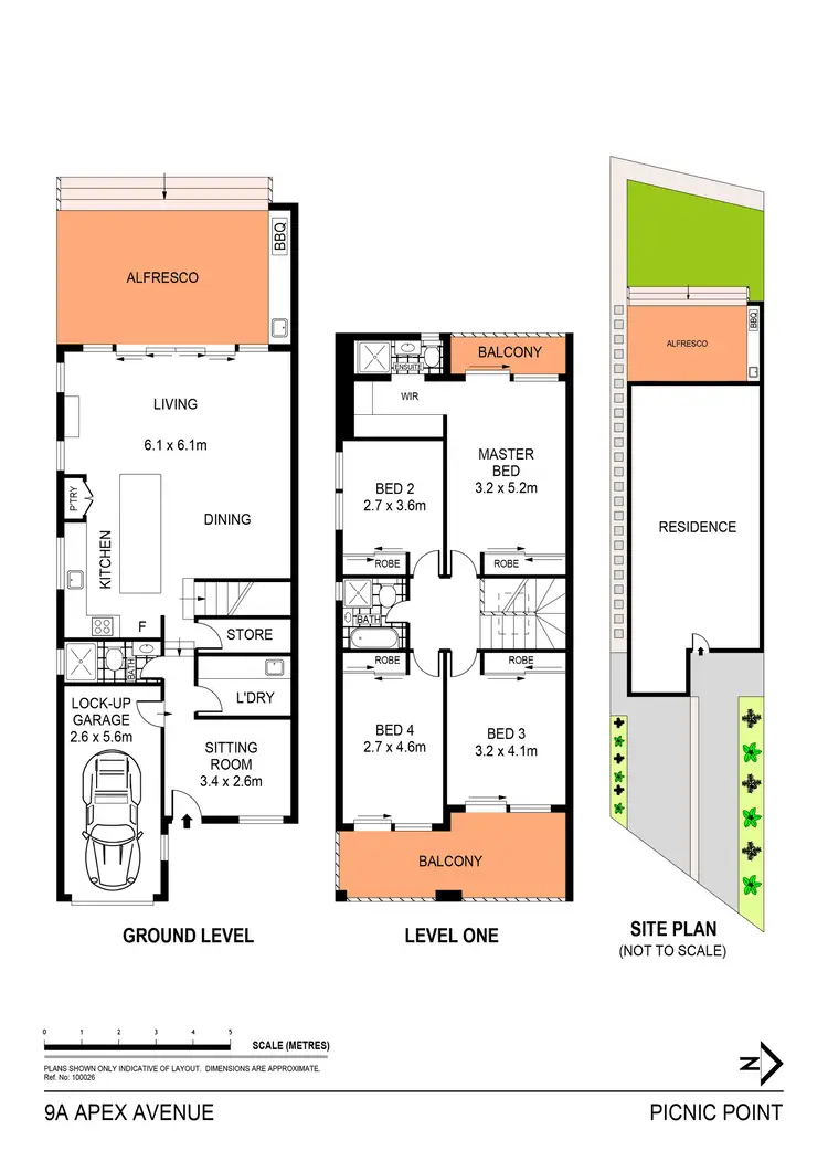 Floorplan of Homely semi-detached listing, 9a Apex Avenue, Picnic Point NSW 2213