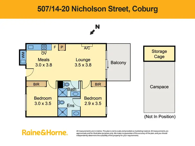 Floorplan of Homely apartment listing, 507/14-20 Nicholson Street, Coburg VIC 3058