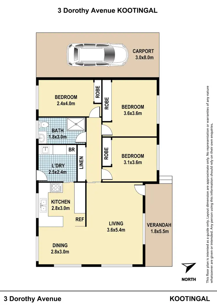 Floorplan of Homely house listing, 3 Dorothy Avenue, Kootingal NSW 2352