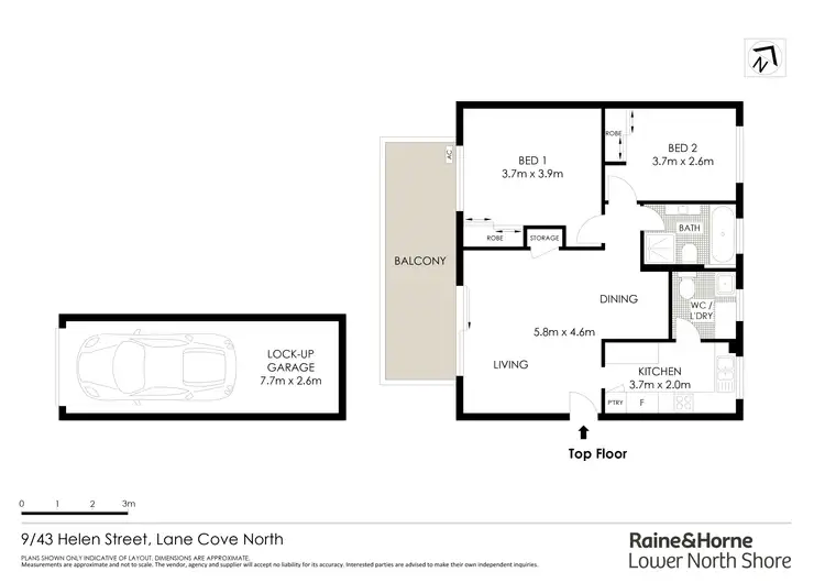 Floorplan of Homely apartment listing, 9/43 Helen Street, Lane Cove NSW 2066