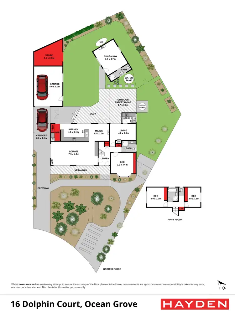 Floorplan of Homely house listing, 16 Dolphin Crt, Ocean Grove VIC 3226