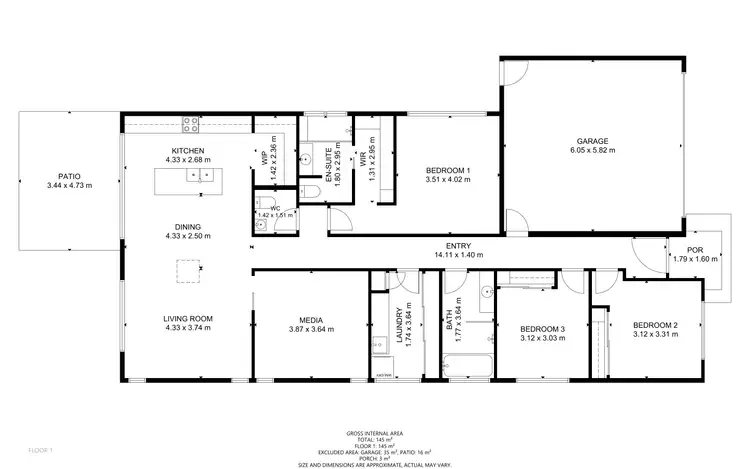 Floorplan of Homely house listing, 11 Vista Place, Julago QLD 4816