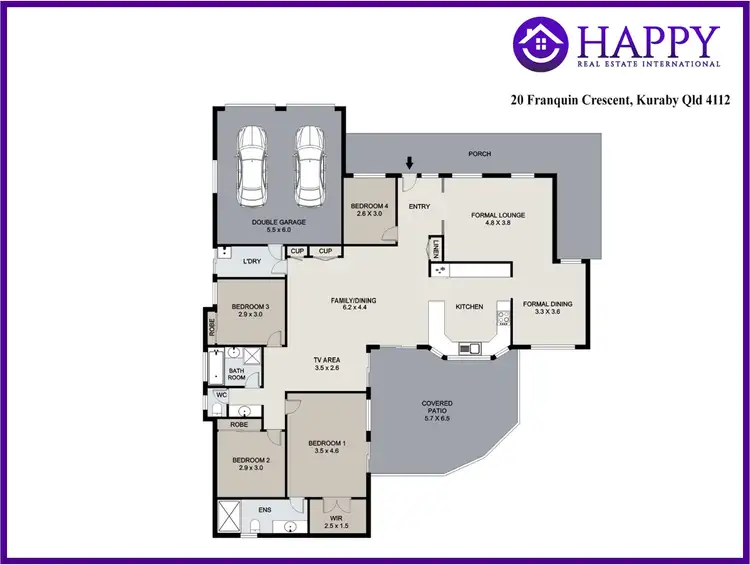 Floorplan of Homely house listing, 20 Franquin Crescent, Kuraby QLD 4112