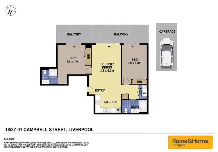Floorplan of Homely apartment listing, 18/87-91 Campbell Street, Liverpool NSW 2170