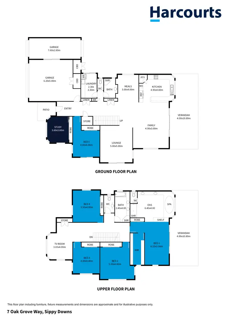 Floorplan of Homely house listing, 7 Oak Grove Way, Sippy Downs QLD 4556