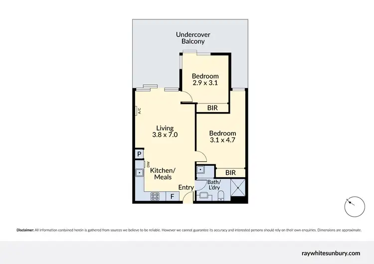 Floorplan of Homely apartment listing, 9/54 La Scala Avenue, Maribyrnong VIC 3032