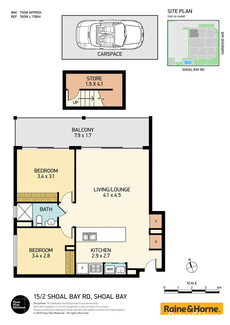 Floorplan of Homely unit listing, 15/2 SHOAL BAY ROAD, Nelson Bay NSW 2315