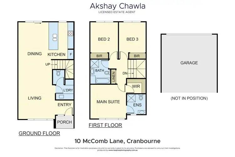 Floorplan of Homely townhouse listing, 10 McComb Lane, Cranbourne VIC 3977