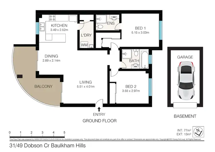 Floorplan of Homely unit listing, 31/49 Dobson Crescent, Baulkham Hills NSW 2153