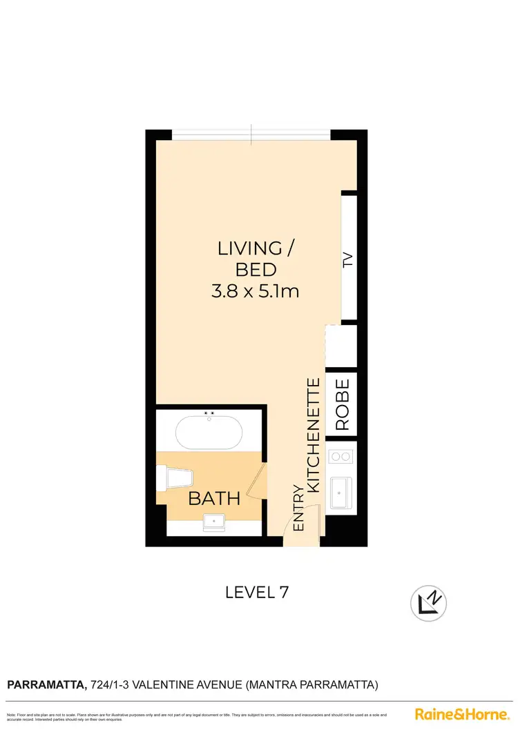 Floorplan of Homely apartment listing, 724/1-3 Valentine Avenue, Parramatta NSW 2150