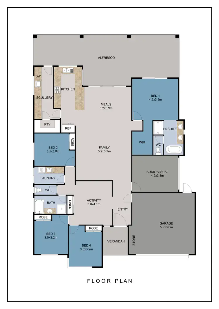 Floorplan of Homely house listing, 16 Sawmill Road, Whitby WA 6123