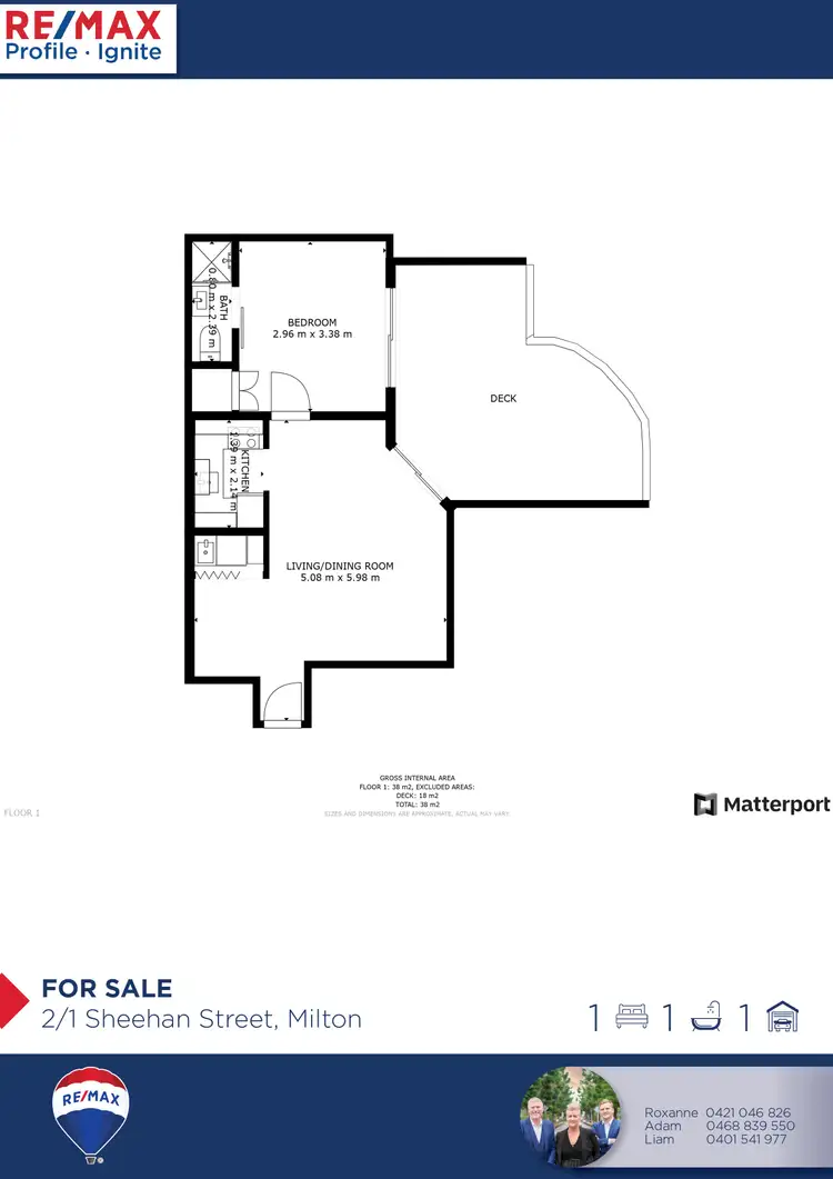 Floorplan of Homely unit listing, 2/1 Sheehan Street, Milton QLD 4064