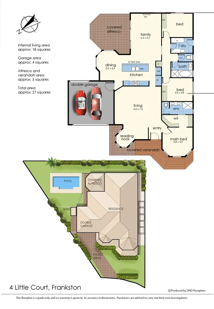 Floorplan of Homely house listing, 4 Little Court, Frankston VIC 3199