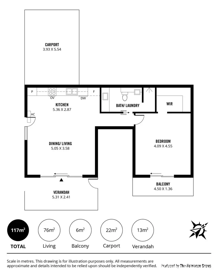 Floorplan of Homely unit listing, 13/8 Trunnel Court, Seaford Meadows SA 5169