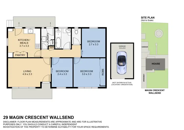 Floorplan of Homely house listing, 29 Magin Crescent, Wallsend NSW 2287