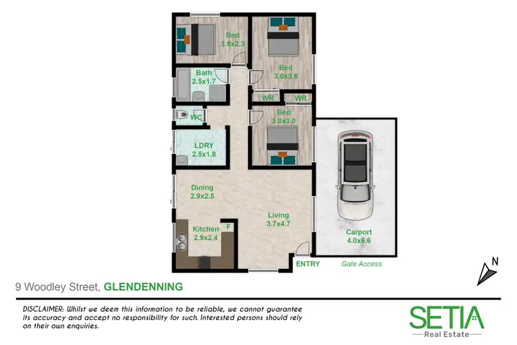 Floorplan of Homely house listing, 9 Woodley Cres, Glendenning NSW 2761