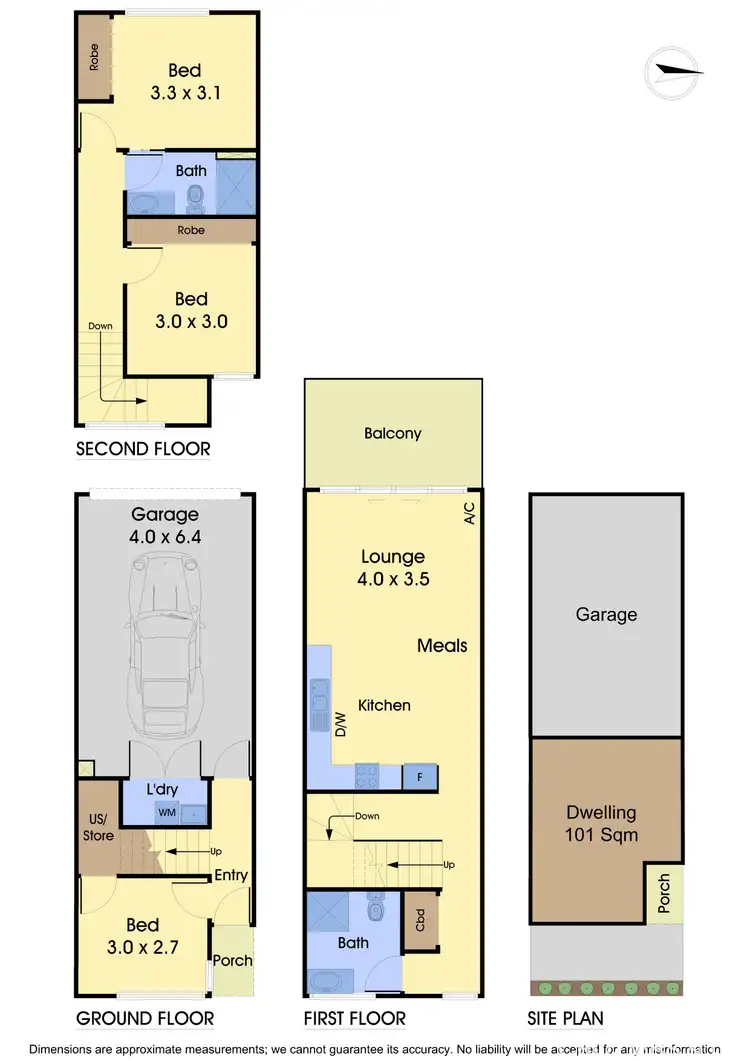Floorplan of Homely townhouse listing, 4/17 Pascoe Street, Pascoe Vale VIC 3044