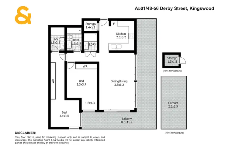 Floorplan of Homely unit listing, A501/48- 56 Derby Street, Kingswood NSW 2747