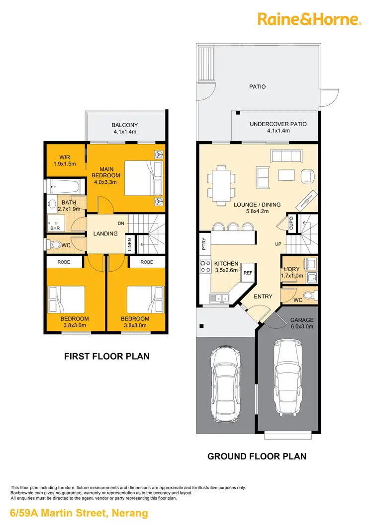 Floorplan of Homely townhouse listing, 6/59A Martin Street, Nerang QLD 4211