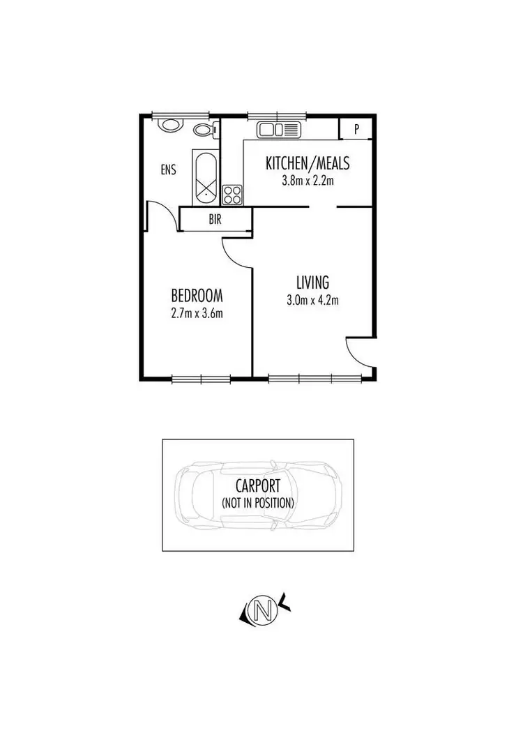 Floorplan of Homely apartment listing, 1/20 Anzac Street, Carnegie VIC 3163