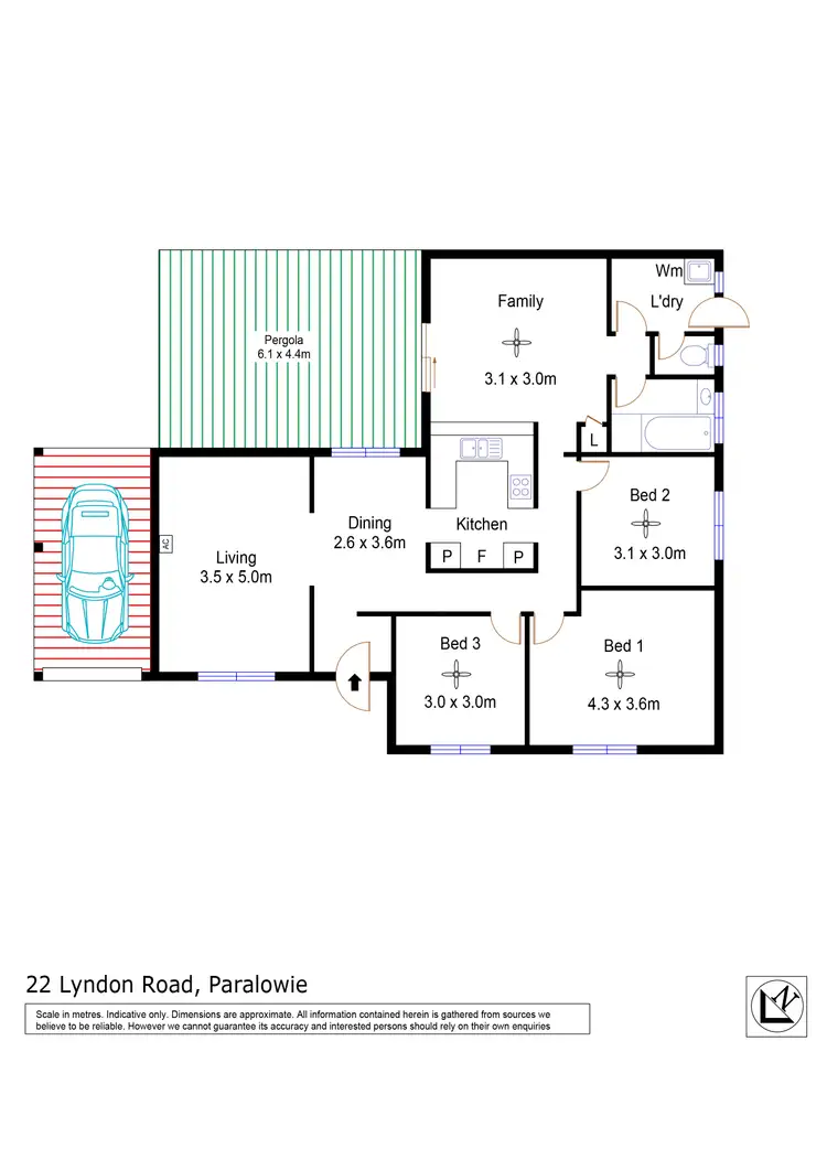 Floorplan of Homely house listing, 22 Lyndon Road, Paralowie SA 5108