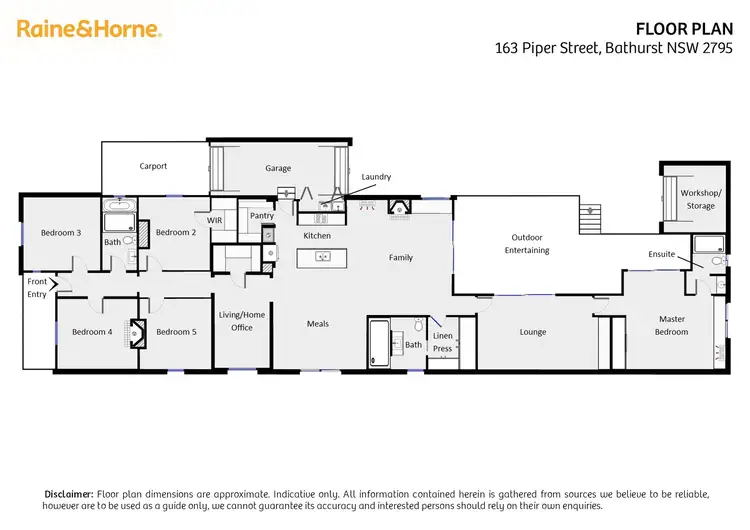 Floorplan of Homely house listing, 163 Piper Street, Bathurst NSW 2795