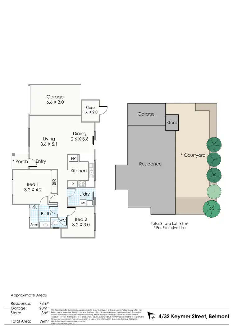 Floorplan of Homely villa listing, 4/32 Keymer Street, Belmont WA 6104