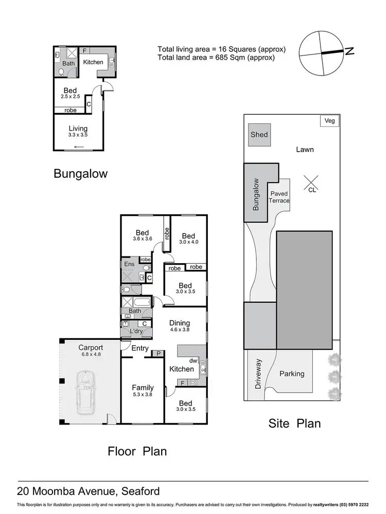 Floorplan of Homely house listing, 20 Moomba Avenue, Seaford VIC 3198