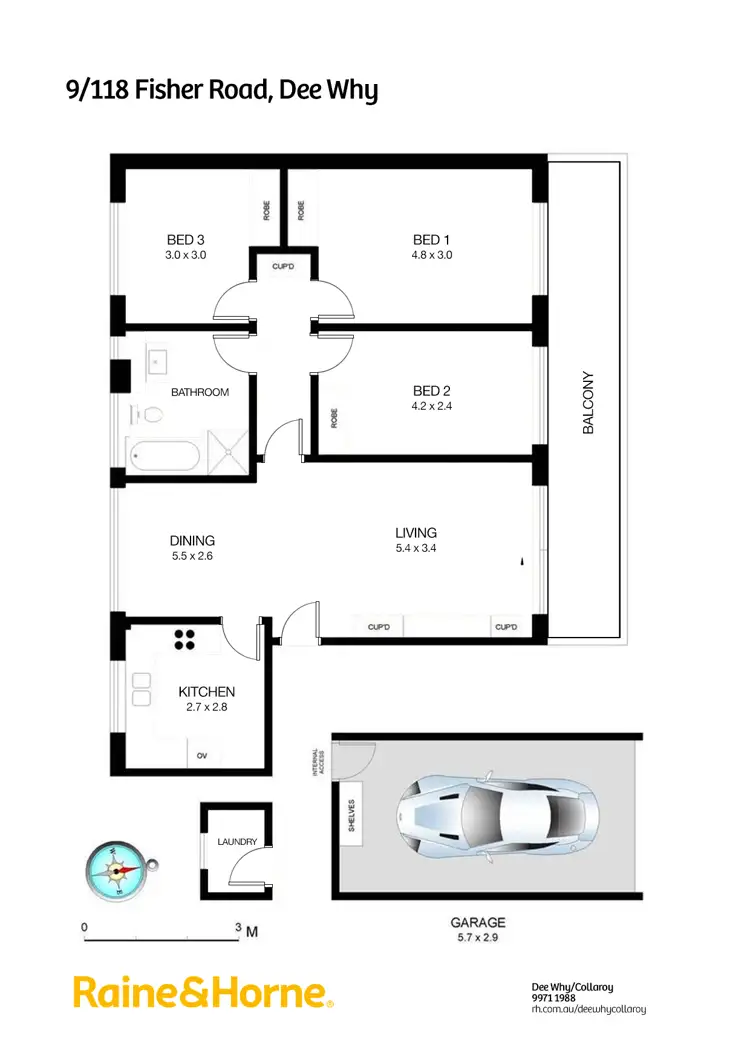 Floorplan of Homely apartment listing, 9/118 Fisher Road, Dee Why NSW 2099