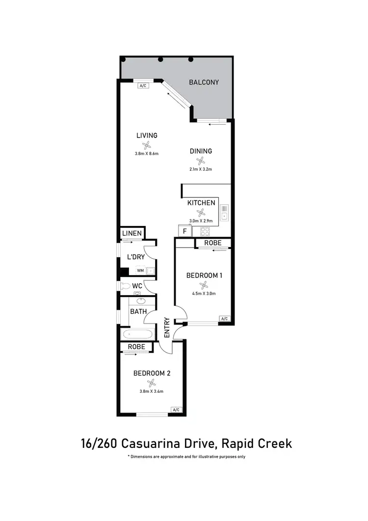 Floorplan of Homely apartment listing, 16/260 Casuarina Drive, Nightcliff NT 810