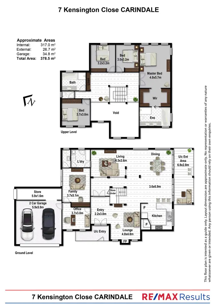 Floorplan of Homely house listing, 7 Kensington Close, Carindale QLD 4152