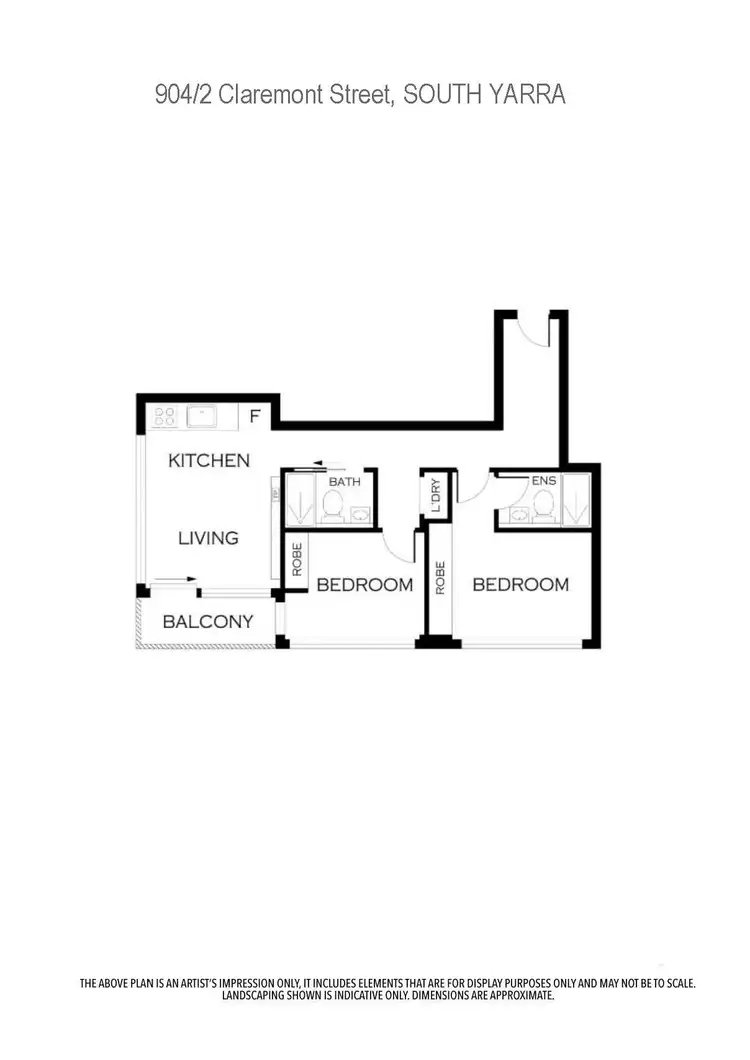 Floorplan of Homely apartment listing, 904/2 Claremont Street, South Yarra VIC 3141