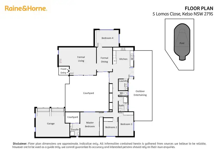 Floorplan of Homely house listing, 5 Lomas Close, Kelso NSW 2795