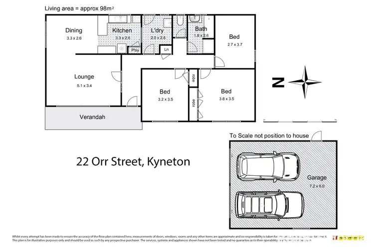 Floorplan of Homely house listing, 22 Orr Street, Kyneton VIC 3444