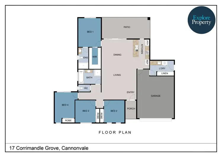 Floorplan of Homely house listing, 17 Corrimandle Grove, Cannonvale QLD 4802