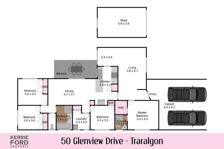 Floorplan of Homely house listing, 50 Glenview Drive, Traralgon VIC 3844
