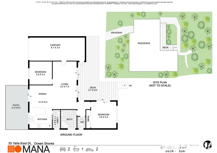 Floorplan of Homely house listing, 35 Yalla Kool Drive, Ocean Shores NSW 2483
