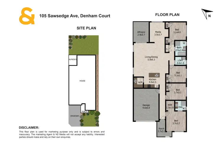 Floorplan of Homely house listing, 105 Sawsedge Avenue, Denham Court NSW 2565