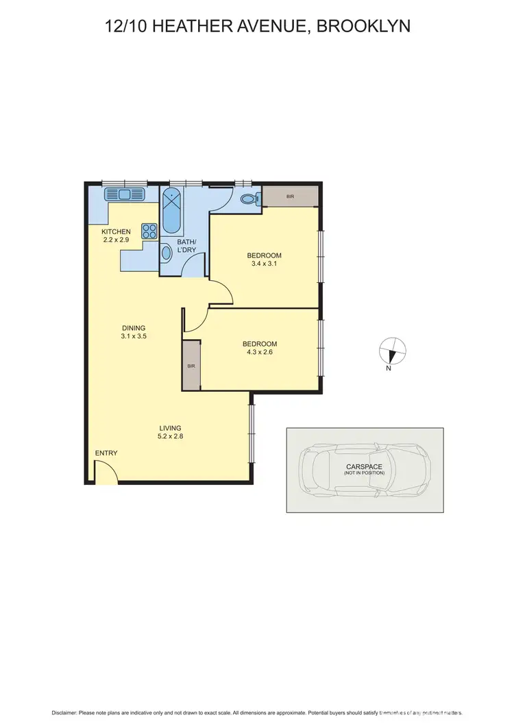 Floorplan of Homely unit listing, 12/10 Heather Avenue, Brooklyn VIC 3012