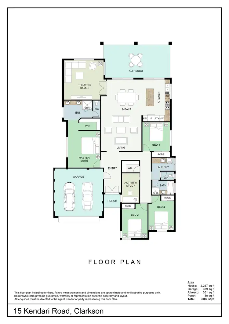 Floorplan of Homely house listing, 15 Kendari Road, Clarkson WA 6030