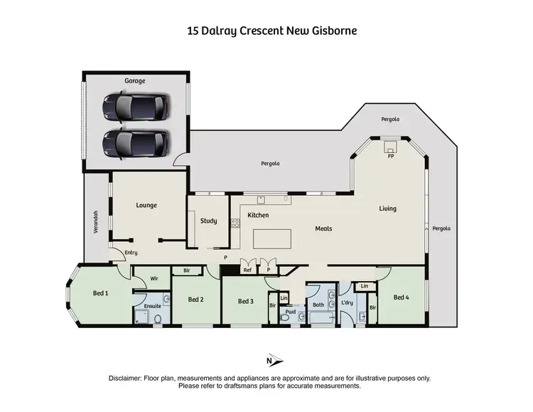 Floorplan of Homely house listing, 15 Dalray Crescent, New Gisborne VIC 3438