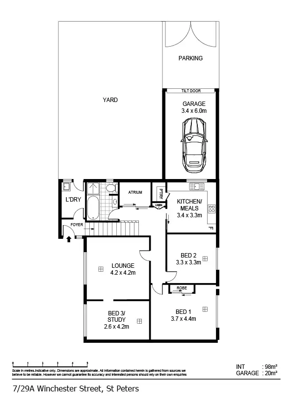 Floorplan of Homely apartment listing, 7/29A Winchester Street, St Peters SA 5069