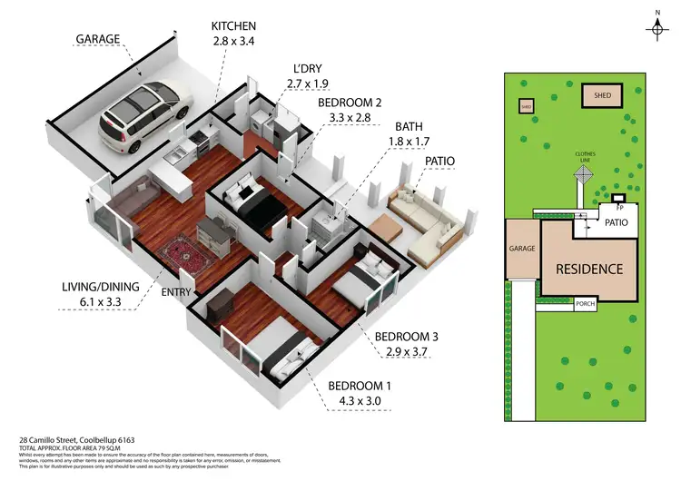 Floorplan of Homely house listing, 28 Camillo Street, Coolbellup WA 6163