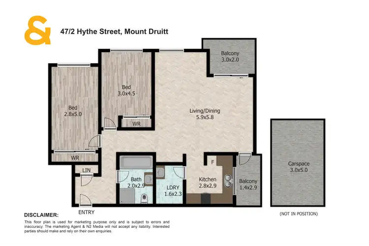 Floorplan of Homely apartment listing, 47/2 Hythe Street, Mount Druitt NSW 2770