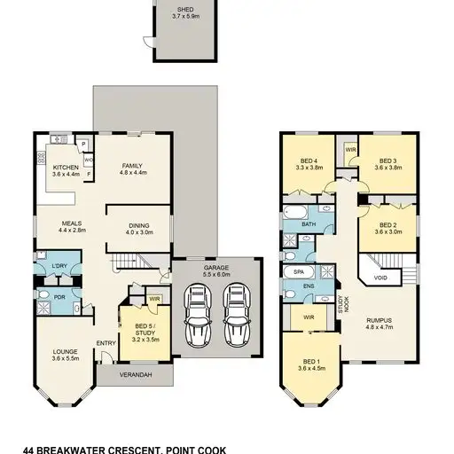 Floorplan of Homely house listing, 44 Breakwater Crescent, Point Cook VIC 3030