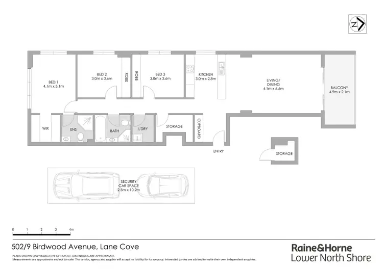 Floorplan of Homely apartment listing, 502/9 Birdwood Avenue, Lane Cove NSW 2066