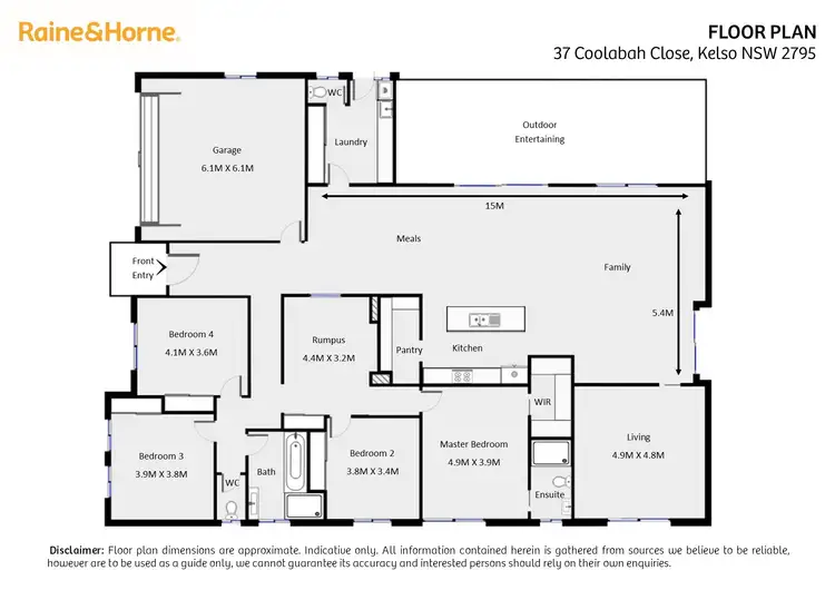 Floorplan of Homely house listing, 37 Coolabah Close, Kelso NSW 2795