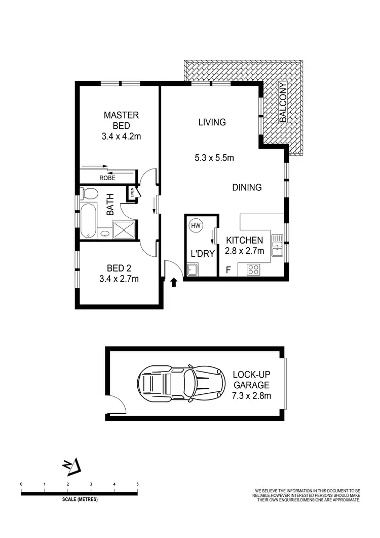 Floorplan of Homely apartment listing, 2/43 Mill Street, Carlton NSW 2218
